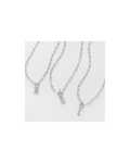 Toggle Initial Necklace, Silver
