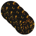 Tortoise Shell Linen Placemats: Round- Set of 4