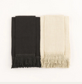 Towel set with long fringe