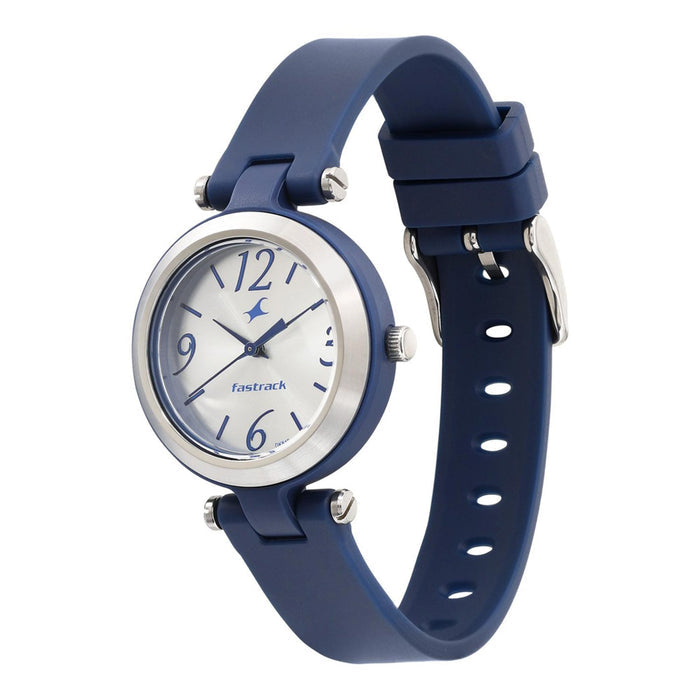 Trendies White Dial Silicone Strap Watch