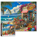 Tropical Beach Flower Shop Jigsaw Puzzle