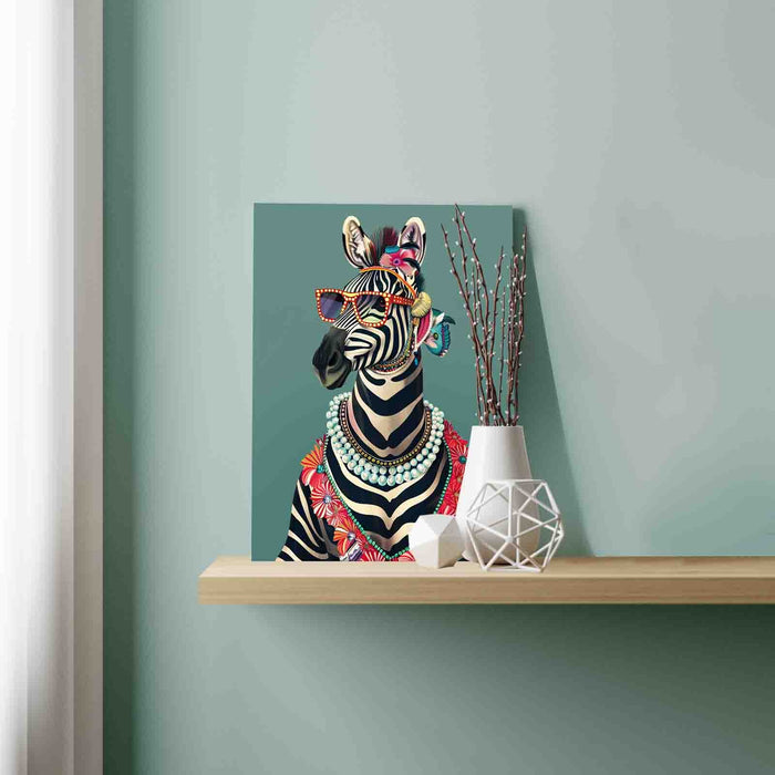 Tropical Glam Zebra Paint by Numbers