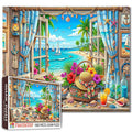 Tropical Seaside Window Escape Jigsaw Puzzle