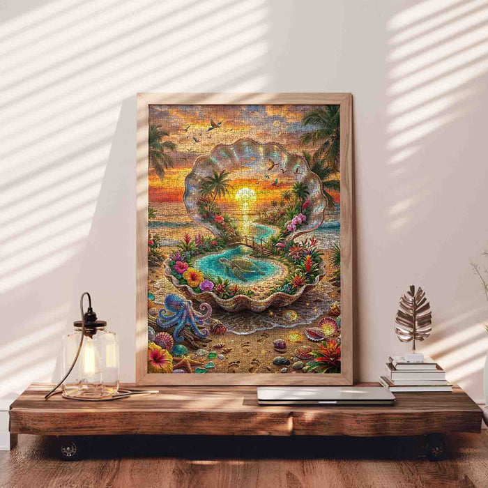 Tropical Shell Lagoon Fantasy Jigsaw Puzzle