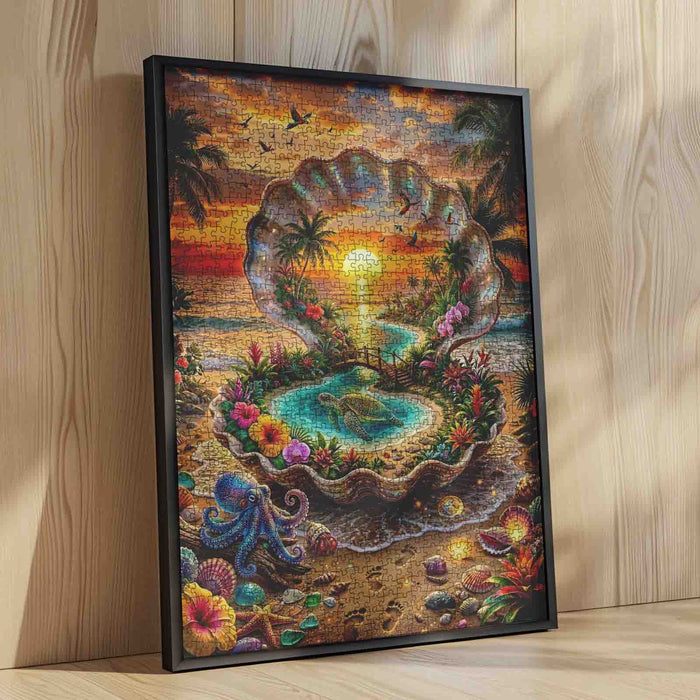 Tropical Shell Lagoon Fantasy Jigsaw Puzzle