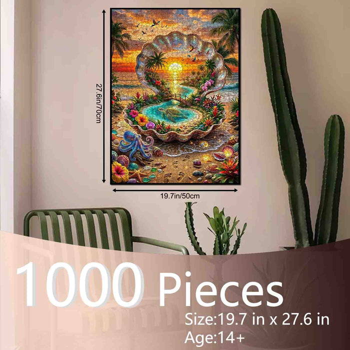 Tropical Shell Lagoon Fantasy Jigsaw Puzzle