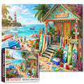 Tropical Surf Shack Beach Paradise Jigsaw Puzzle