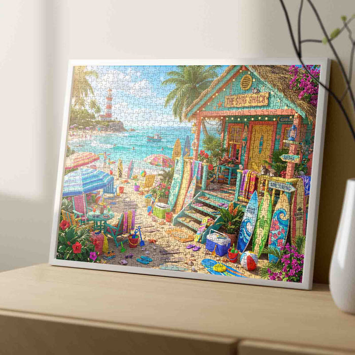 Tropical Surf Shack Beach Paradise Jigsaw Puzzle