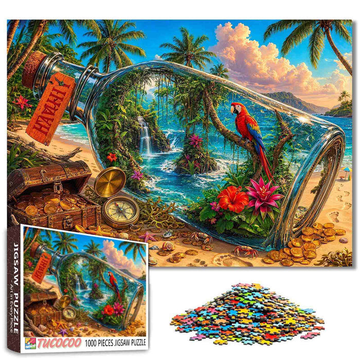 Tropical Treasure Bottle Escape Jigsaw Puzzle