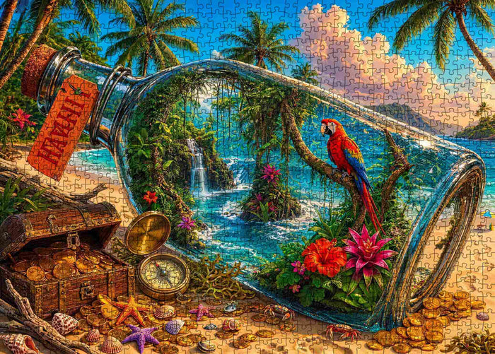 Tropical Treasure Bottle Escape Jigsaw Puzzle