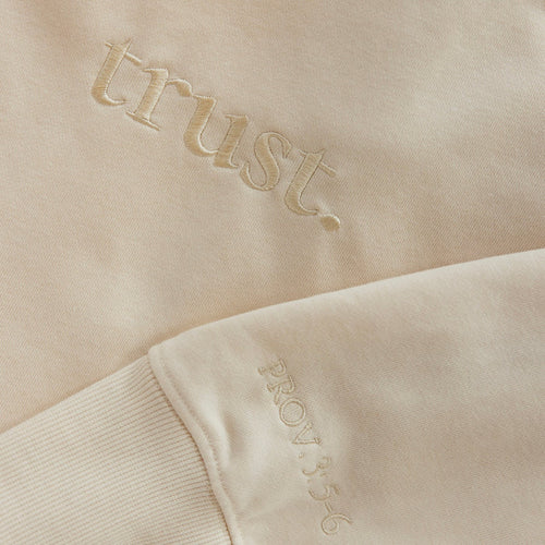 "Trust" Oversized Crew-Neck Sweatshirt
