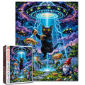 UFO Cat Sandwich Abduction Jigsaw Puzzle