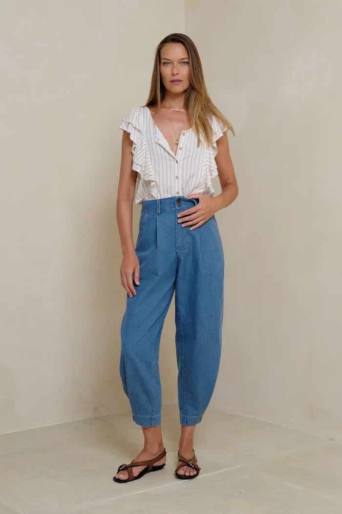Utility Chambray Pants - Pacific Blue