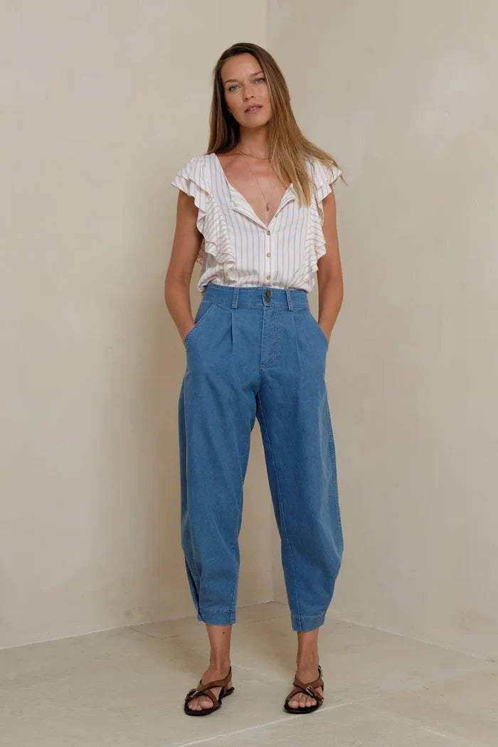 Utility Chambray Pants - Pacific Blue
