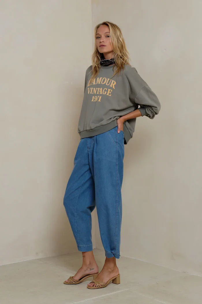 Utility Chambray Pants - Pacific Blue