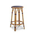 Valence Counter Stool, Small Squares - White/Navy