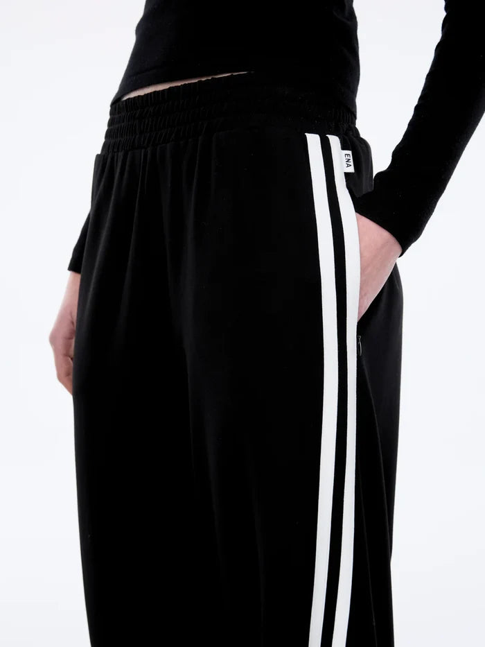 Valentina Stripe Pant - Black / Off White