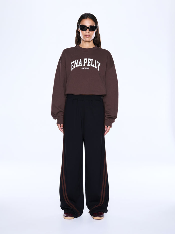Valentina Stripe Pant - Black/Brown