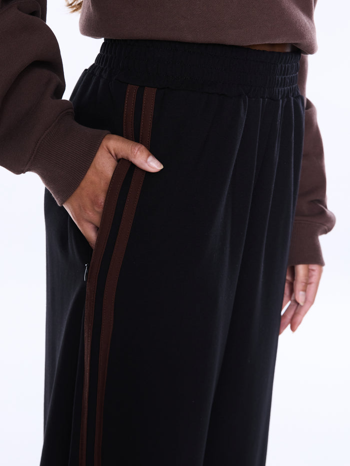 Valentina Stripe Pant - Black/Brown