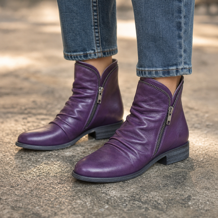 Vela Boots – Side-Zip Slim Ankle Boots