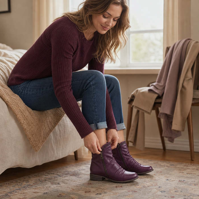 Vela Boots – Side-Zip Slim Ankle Boots
