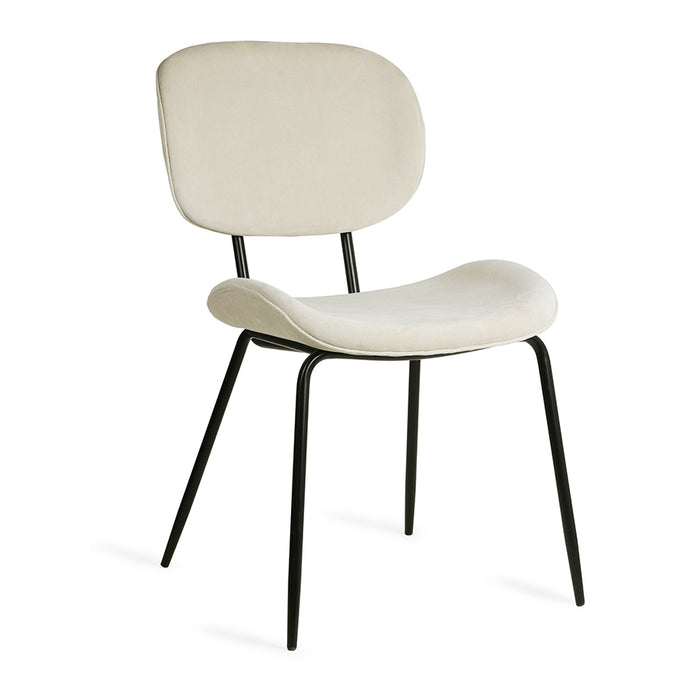 Velvet Dining Chair: Creme