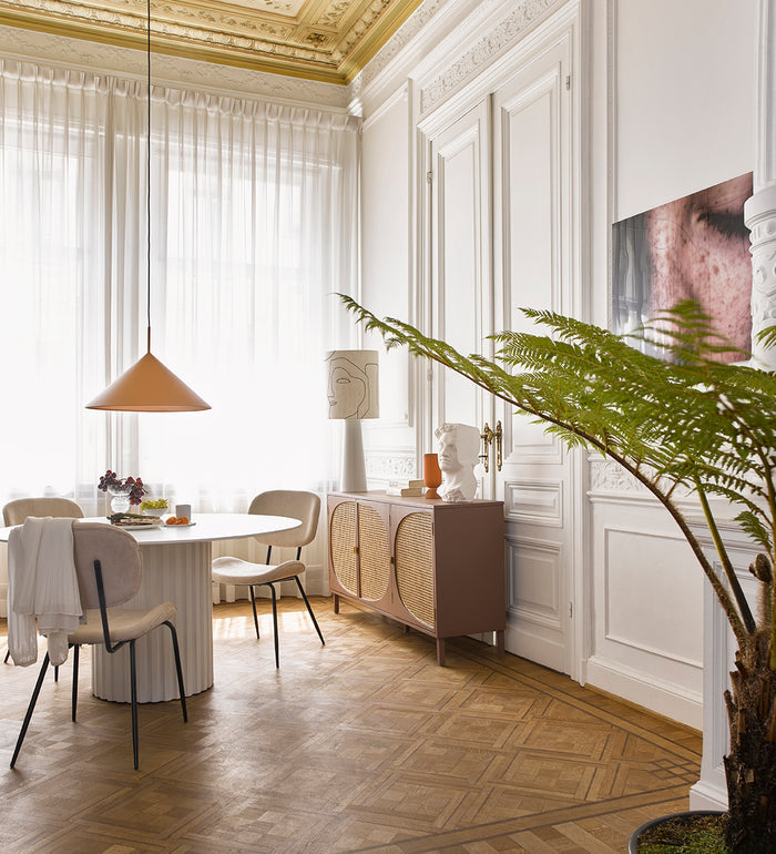Velvet Dining Chair: Creme
