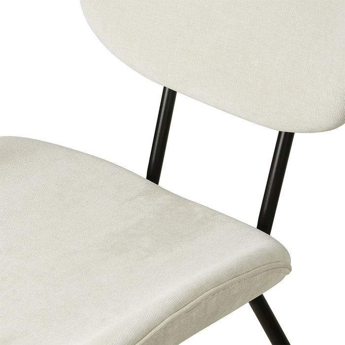 Velvet Dining Chair: Creme
