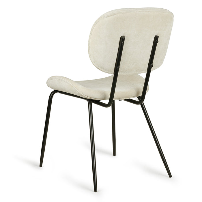 Velvet Dining Chair: Creme