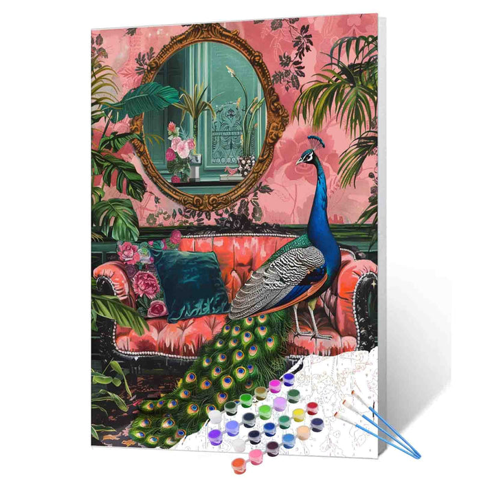 Velvet Salon Peacock Paint by Numbers