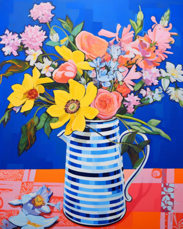 Vibrant Floral Bouquet Paint by Numbers