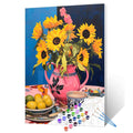 Vibrant Sunflowers Teacup Paint by Numbers