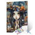 Vintage Abstract Witch Oil Acrylic Paint by Numbers
