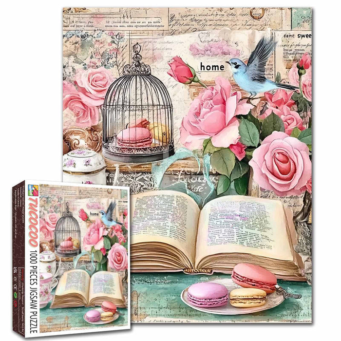 Vintage Birdcage Tea Table Jigsaw Puzzle