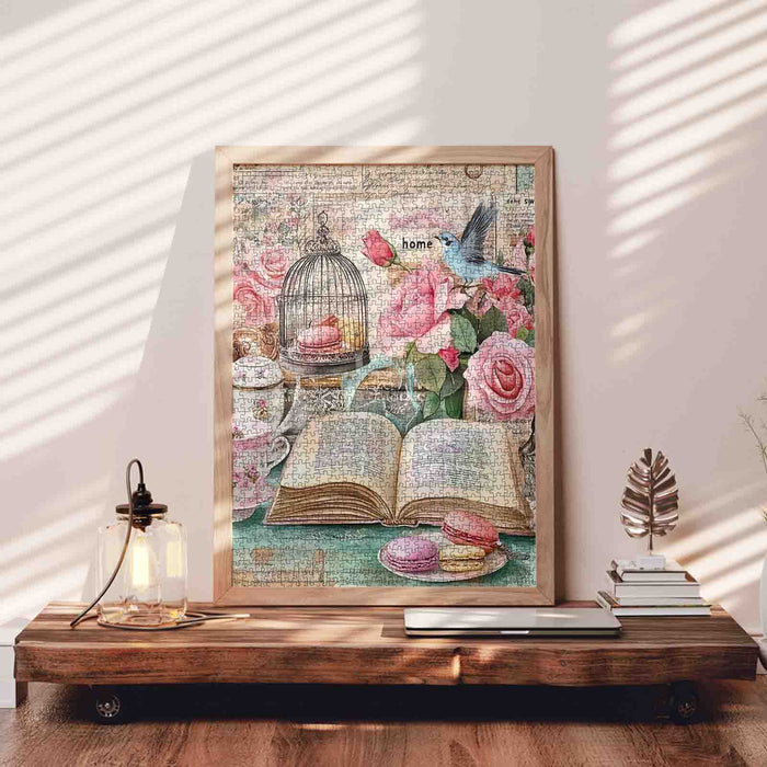 Vintage Birdcage Tea Table Jigsaw Puzzle