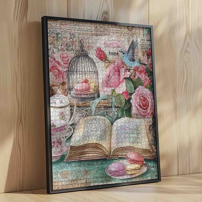 Vintage Birdcage Tea Table Jigsaw Puzzle
