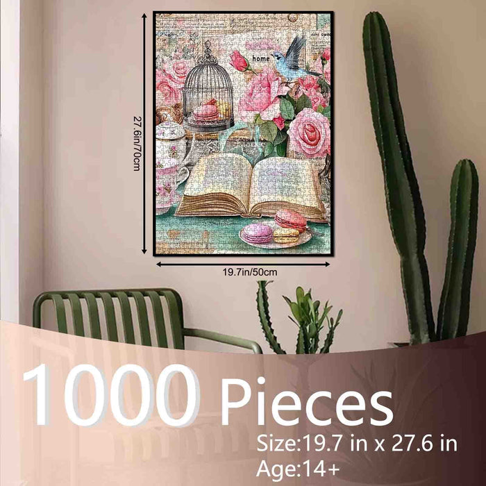 Vintage Birdcage Tea Table Jigsaw Puzzle