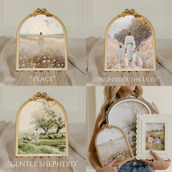 Vintage Ribbon Gold Frame - 5.7x9.2