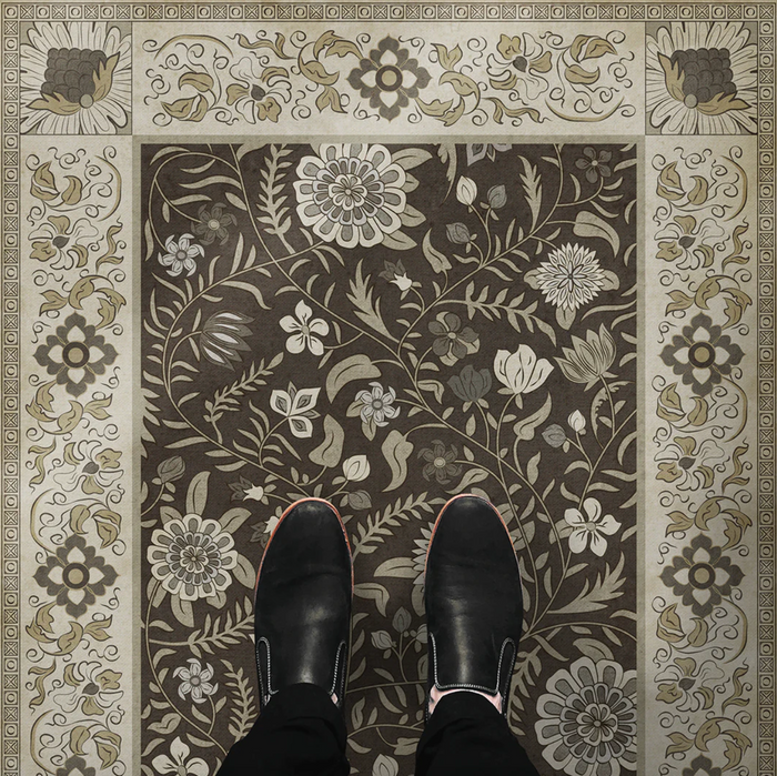 Vinyl Floorcloth Mat Indian Quilt Agra by Spicher & Company