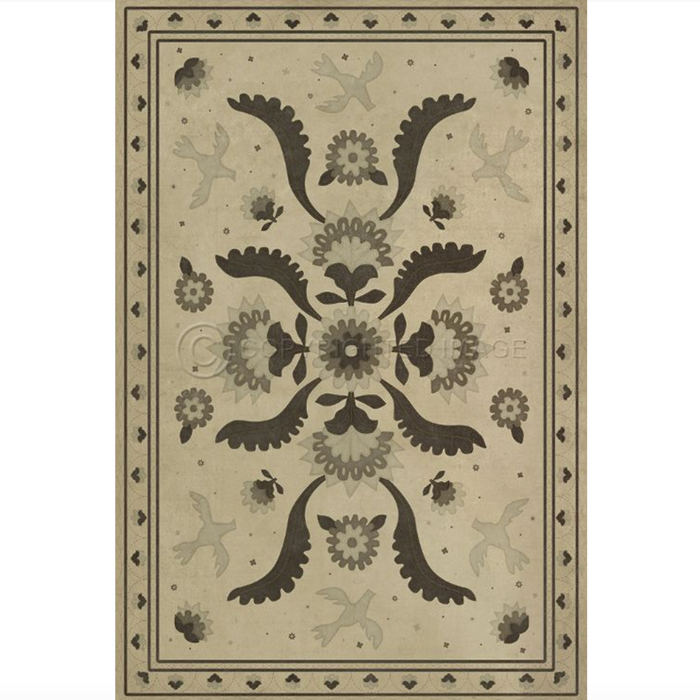 Vinyl Floorcloth Mat With Joy We Strung by Spicher & Company