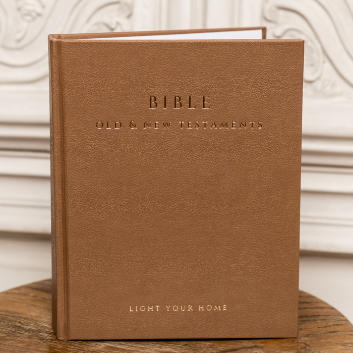 Walnut Leather Bible