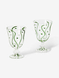 Waves Green Goblet Set