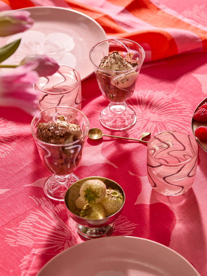 Waves Pink Goblet Set