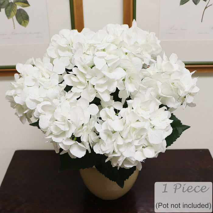 White Artificial Hydrangea Bouquet 20" Set Of 7 Stems