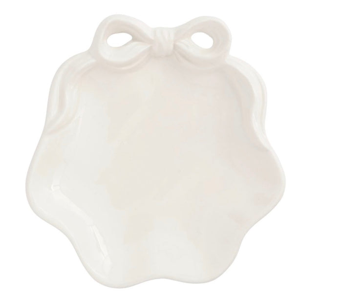 White Bow Ring Dish