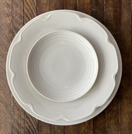 White Grace Buffet Plate • Coastal Compass Home Decor
