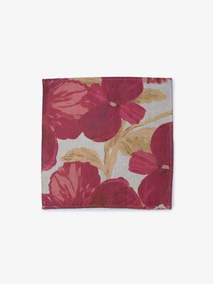 Wild Pansy Pink Napkin Set