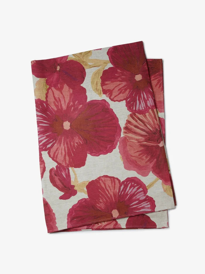 Wild Pansy Pink Tablecloth - Large