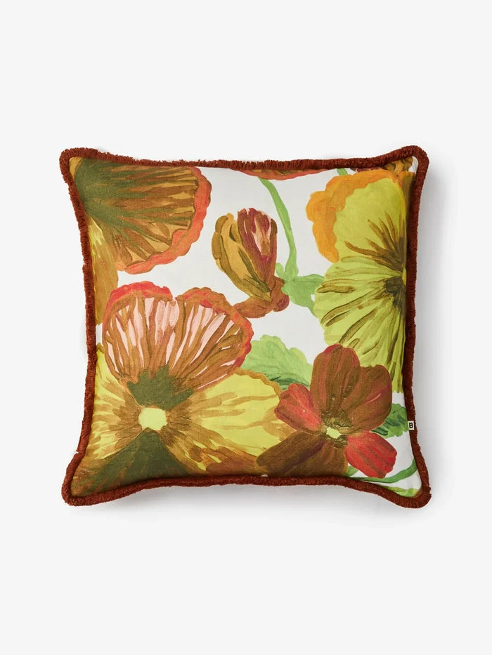 Wild Pansy Yellow Cushion