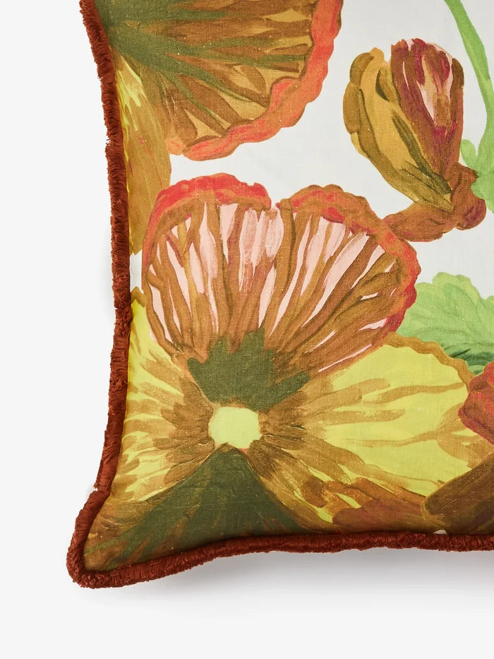 Wild Pansy Yellow Cushion